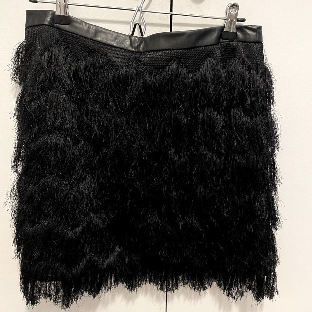 Sam Edelman black fringe skirt